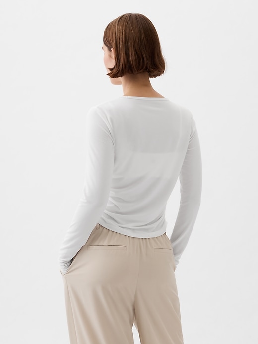 Image number 2 showing, GapFit Breathe Ruched Cropped T-Shirt