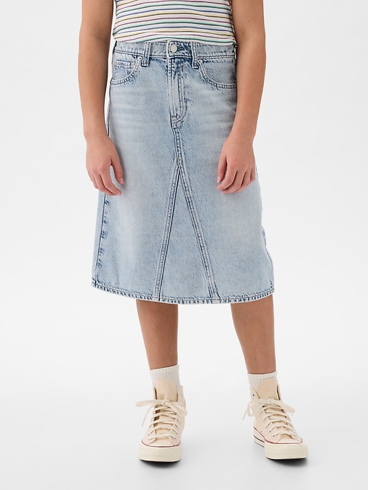 Image number 2 showing, Kids Denim Midi Skirt