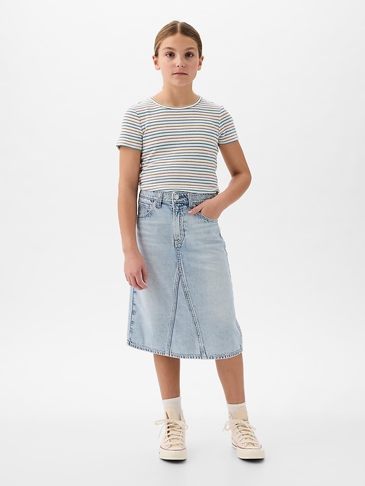 Image number 1 showing, Kids Denim Midi Skirt