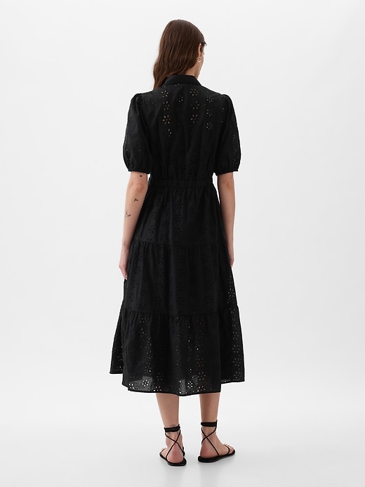 Image number 2 showing, Eyelet Tiered Midi Dress