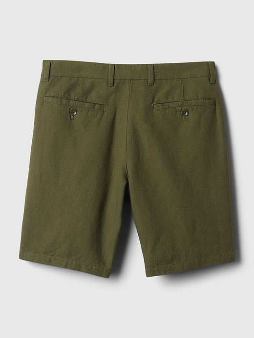 Image number 6 showing, 8" Linen-Cotton Shorts