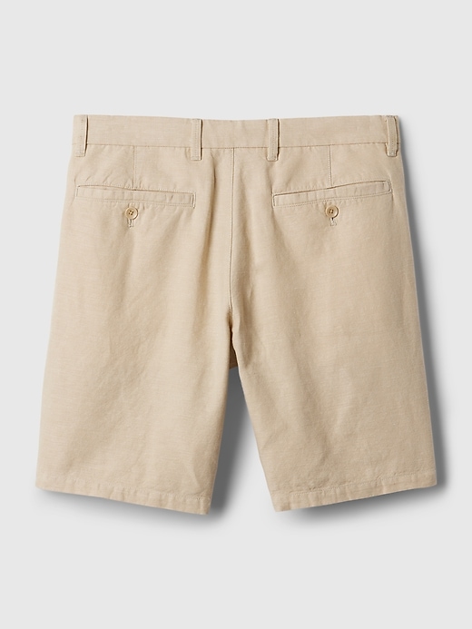 Image number 6 showing, 8" Linen-Cotton Shorts