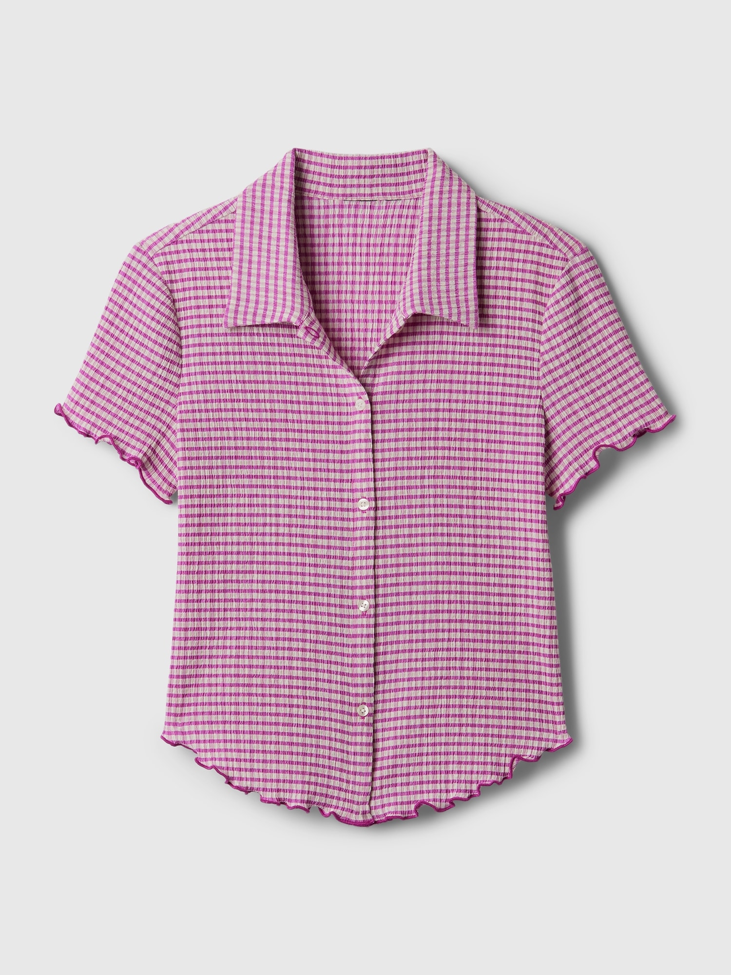 Cropped Seersucker Shirt | Gap