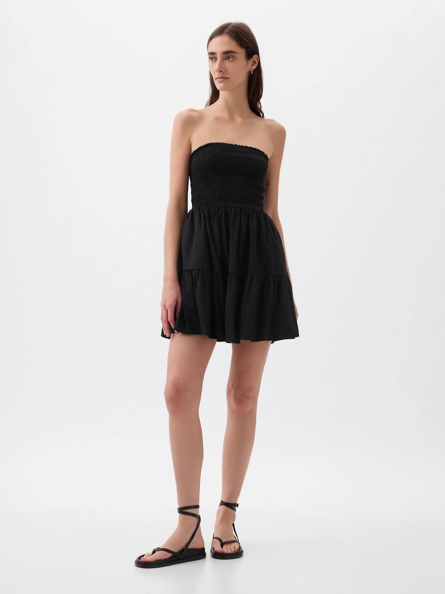 Strapless Smocked Mini Dress | Gap