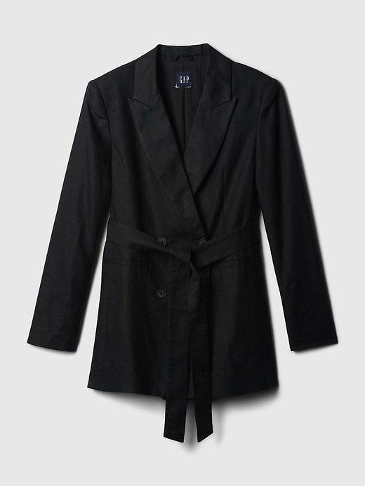 Image number 5 showing, Linen-Cotton Belted Blazer