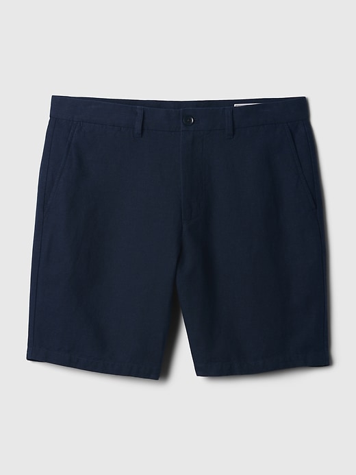 Image number 5 showing, 8" Linen-Cotton Shorts