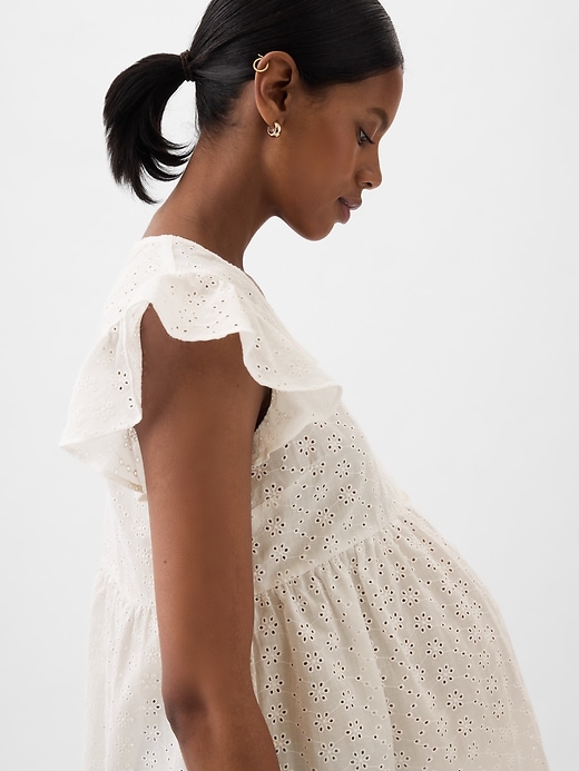 Image number 4 showing, Maternity Eyelet Shirt