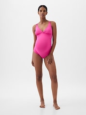 Maternity Recycled Square Neck One-Piece Swimsuit