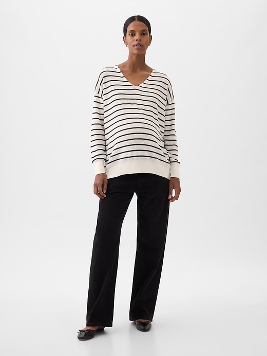 Image number 5 showing, Maternity Linen-Blend Sweater