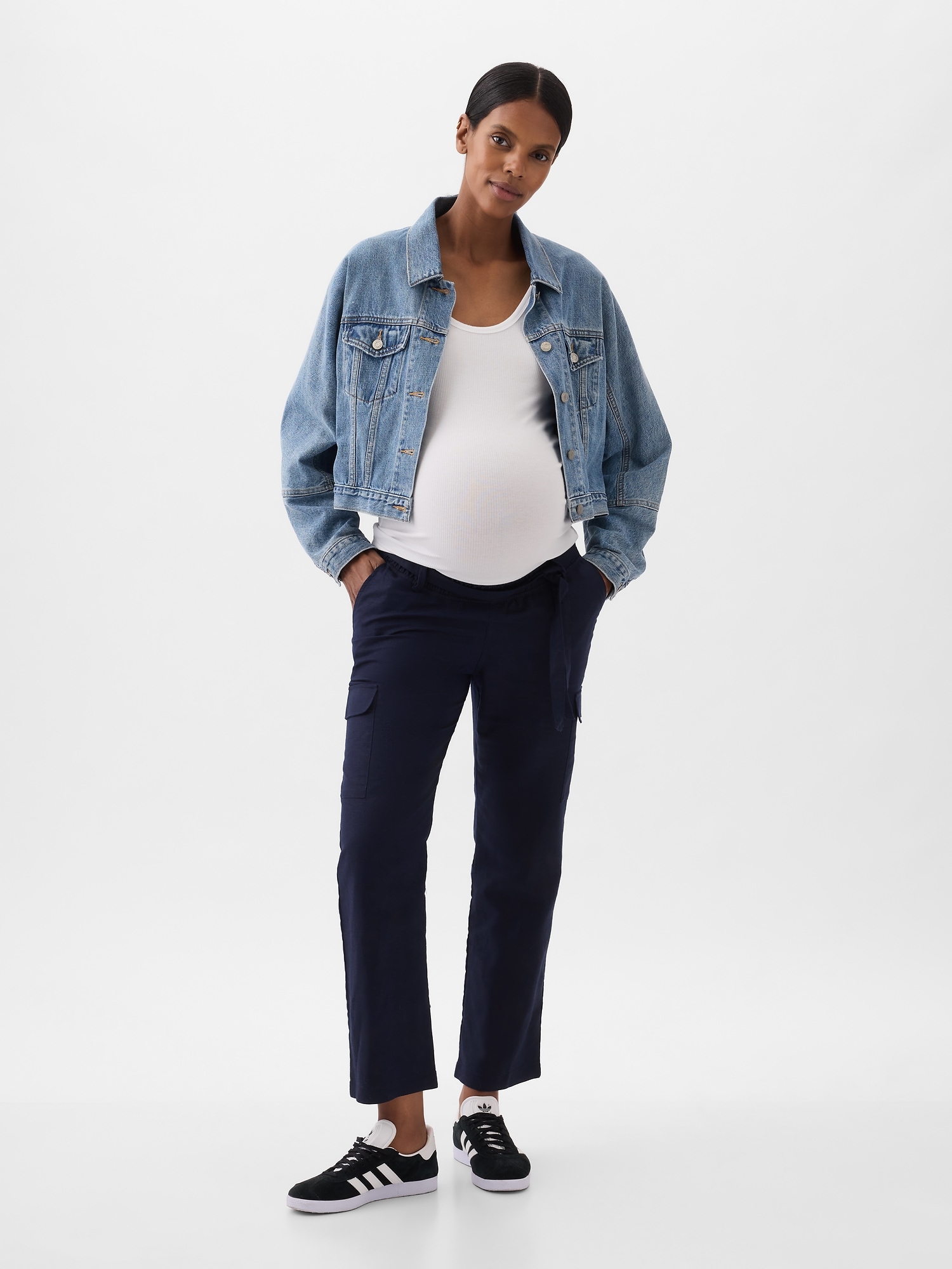 Motherhood Maternity Women's Under Belly Drawstring Knit Maternity Pants,  Black, Medium : : Clothing, Shoes & Accessories