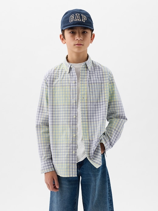 Image number 1 showing, Kids Organic Cotton Poplin Shirt