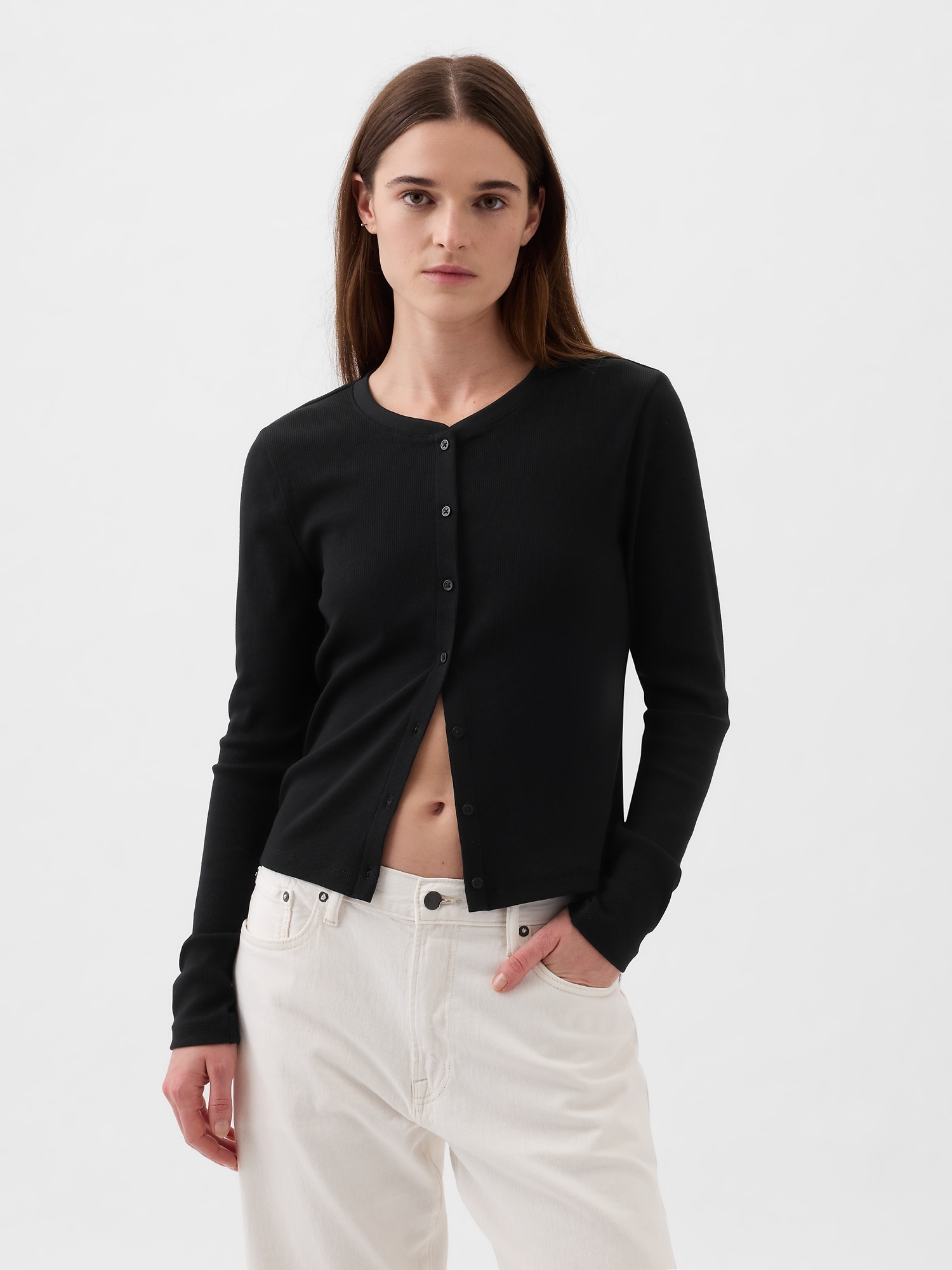 Modern Rib Cardigan Shirt | Gap