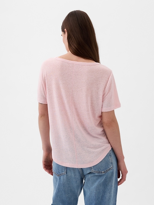 Image number 2 showing, Linen-Blend T-Shirt