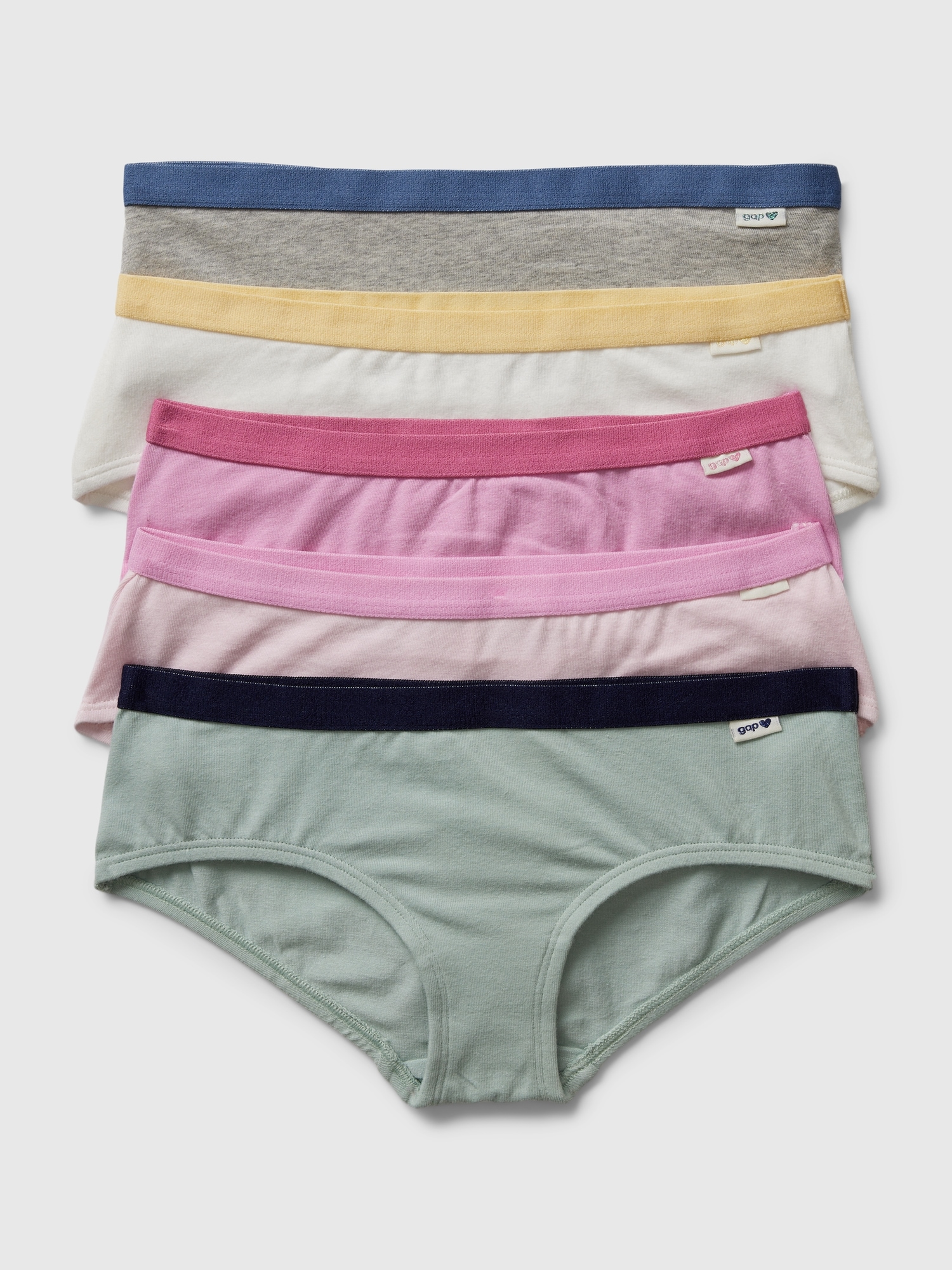 6 Packs Girls Cotton Underwear Briefs Kids Breathable Panties 2T