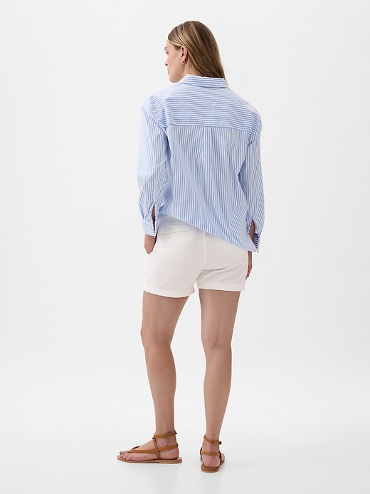 Image number 2 showing, Maternity Linen-Cotton Shorts