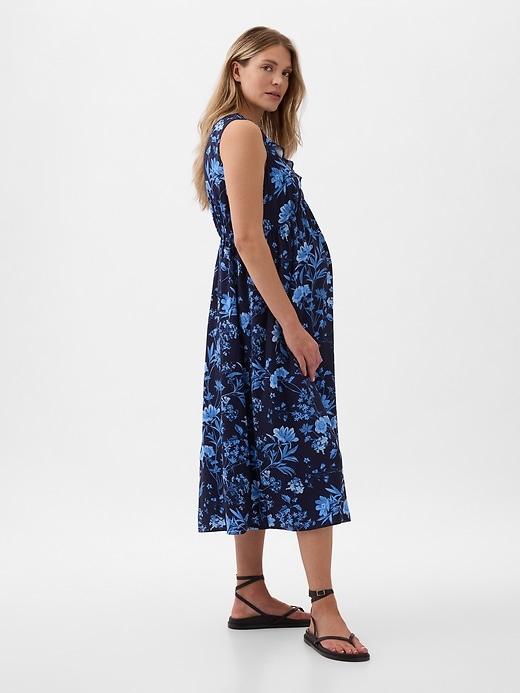 Image number 3 showing, Maternity Ruffle Midi Dress