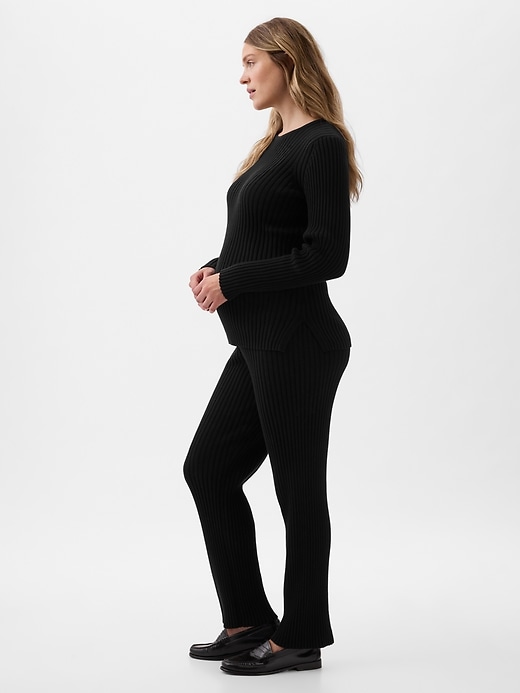 Image number 3 showing, Maternity Rib Sweater Pants