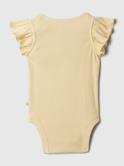 NEW GAP Baby Navy Blue Ruffle Bodysuit & Floral Print Leggings