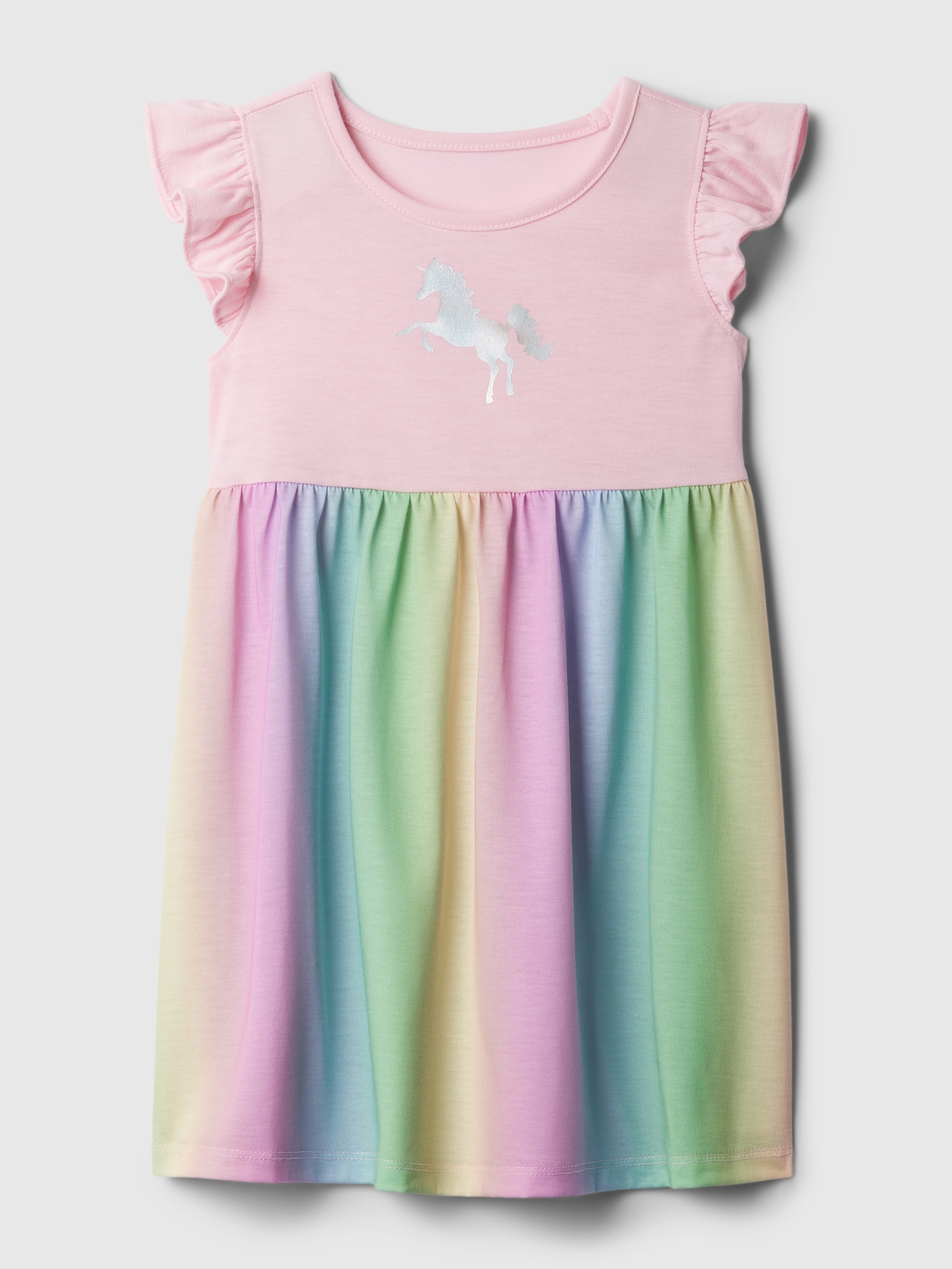 Gap Baby Unicorn Recycled Pj Dress In Old School Pink