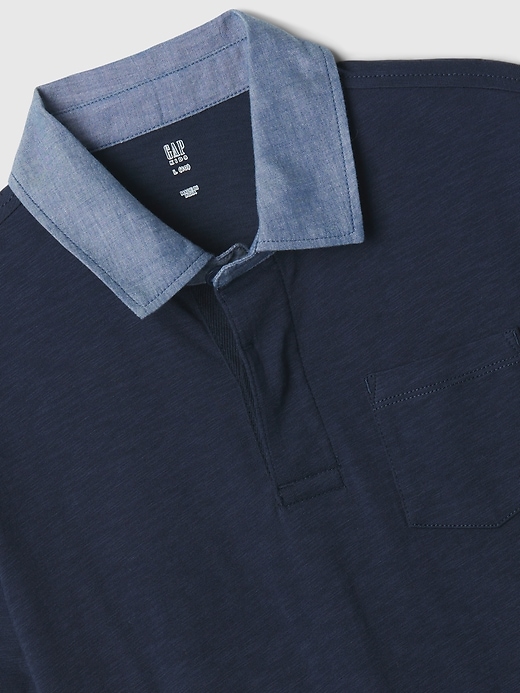 Image number 3 showing, Kids Chambray Polo T-Shirt