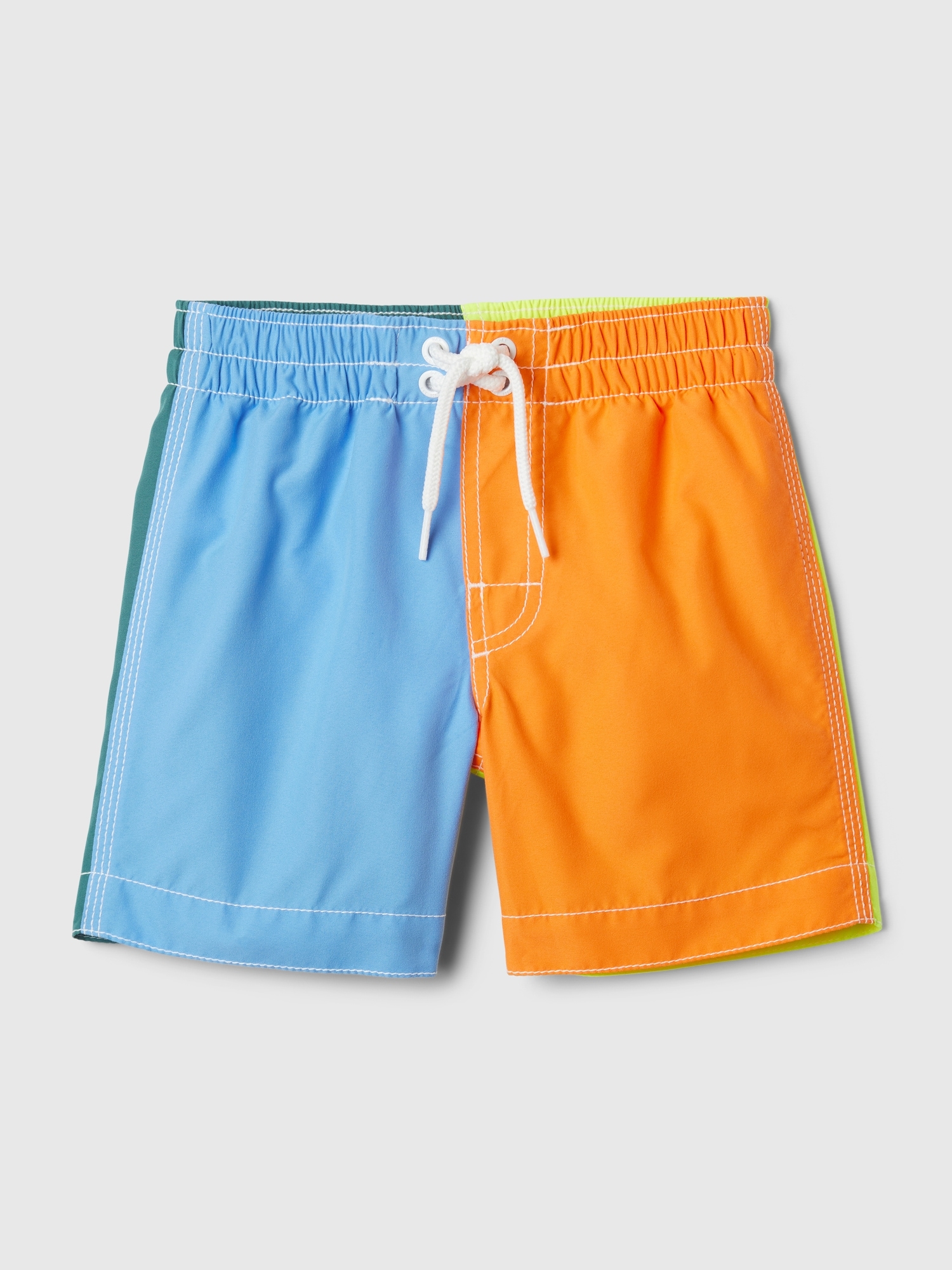 Gap Baby Recycled Swim Trunks In Colorblock