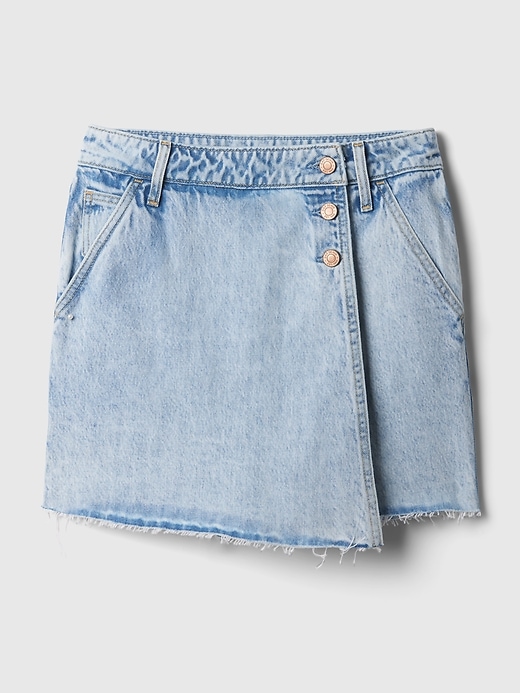 Image number 4 showing, Denim Wrap Mini Skort