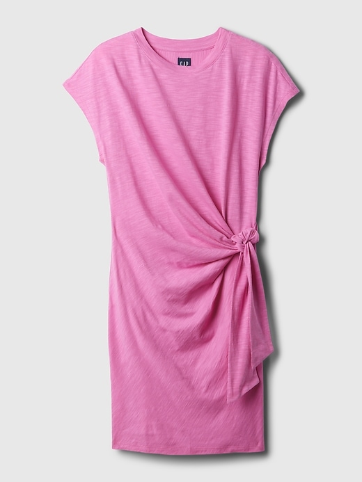 Image number 6 showing, Tie-Knot Mini T-Shirt Dress