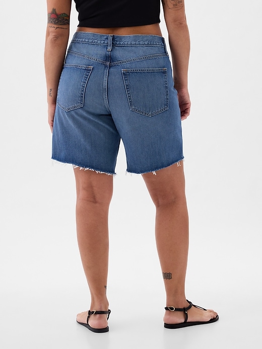 Image number 6 showing, 8" Mid Rise '90s Loose Denim Bermuda Shorts