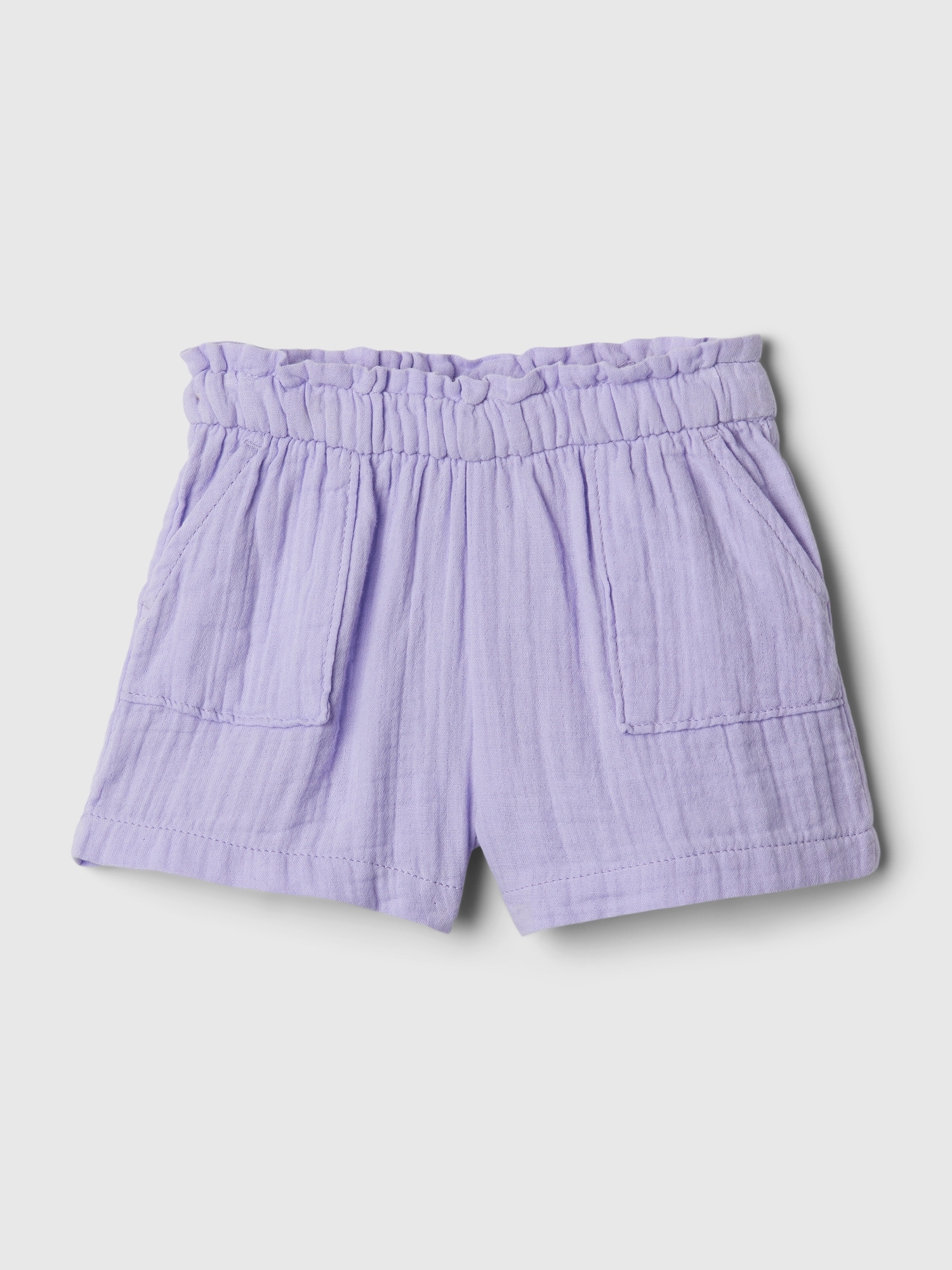 Gap Baby Crinkle Gauze Pull-on Shorts In Fresh Lavender Purple