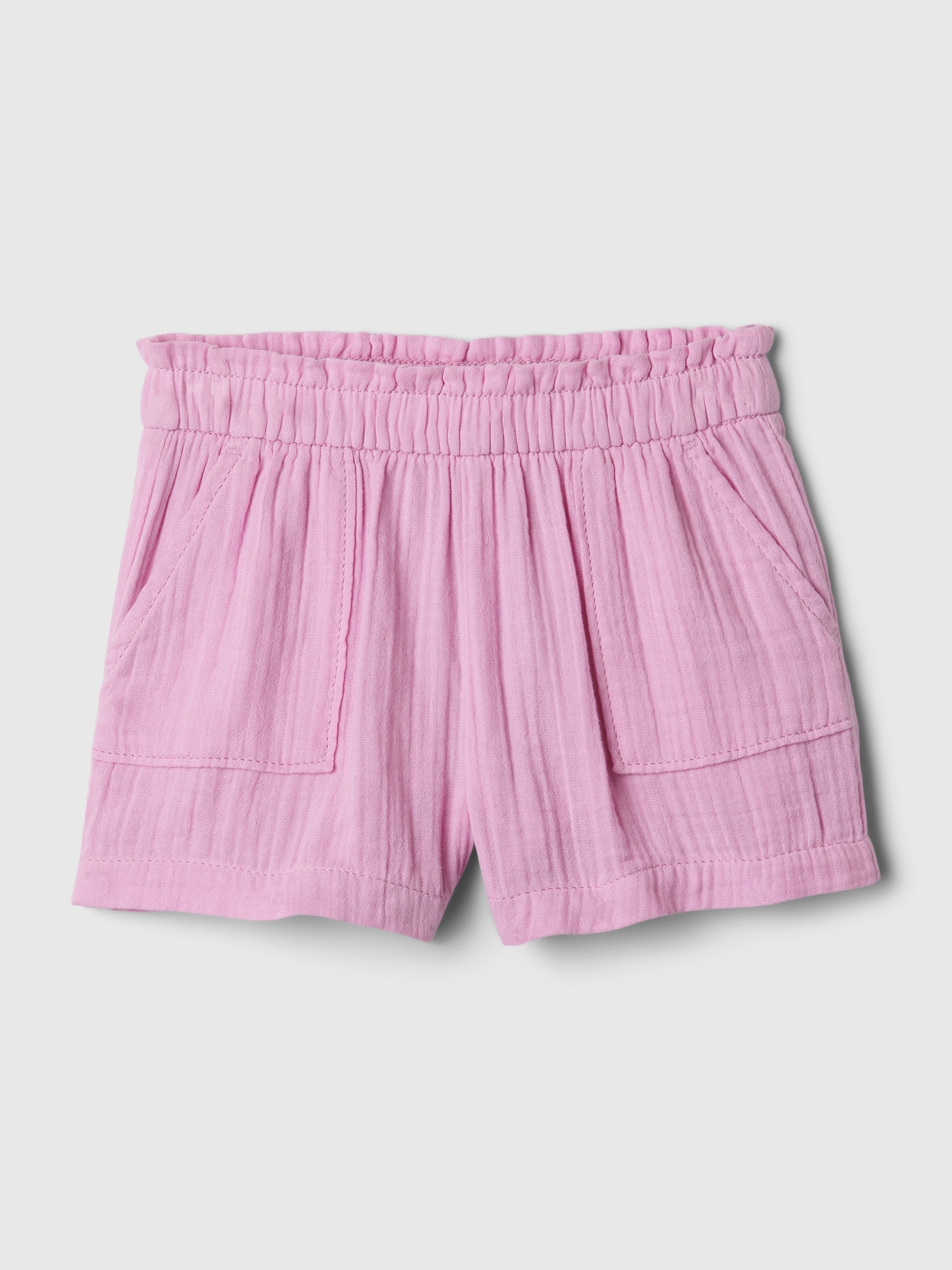 Gap Baby Crinkle Gauze Pull-on Shorts In Sugar Pink