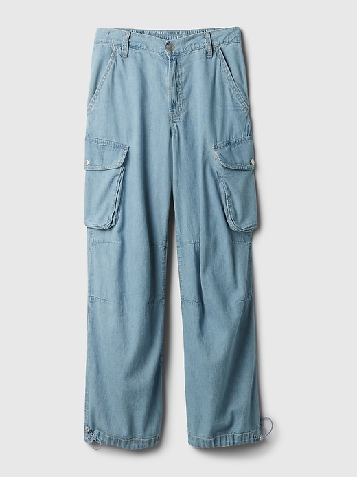 Image number 5 showing, Mid Rise Wide Baggy Cargo Jeans