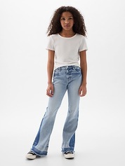 Kids High Rise Velvet '70s Flare Jeans