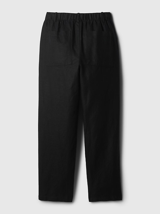 Image number 8 showing, High Rise Linen-Cotton Pull-On Pants