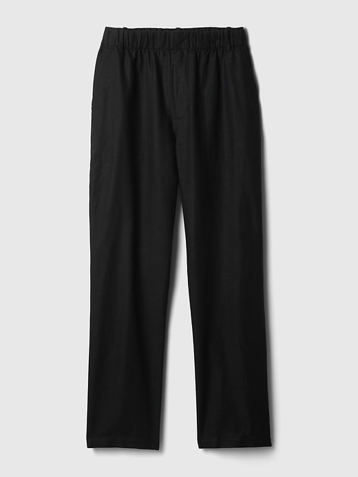 Image number 7 showing, High Rise Linen-Cotton Pull-On Pants