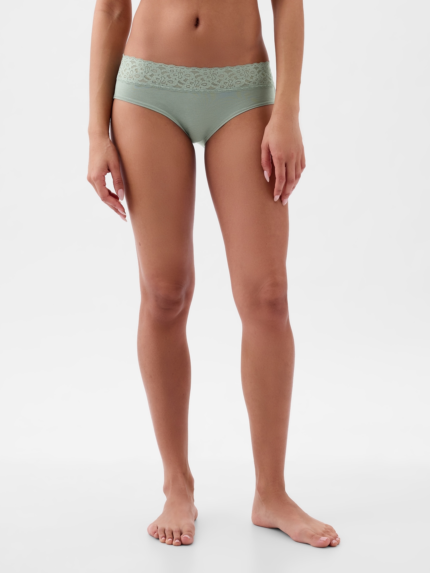 Women's Lace Cheeky Hipster made with Organic Cotton