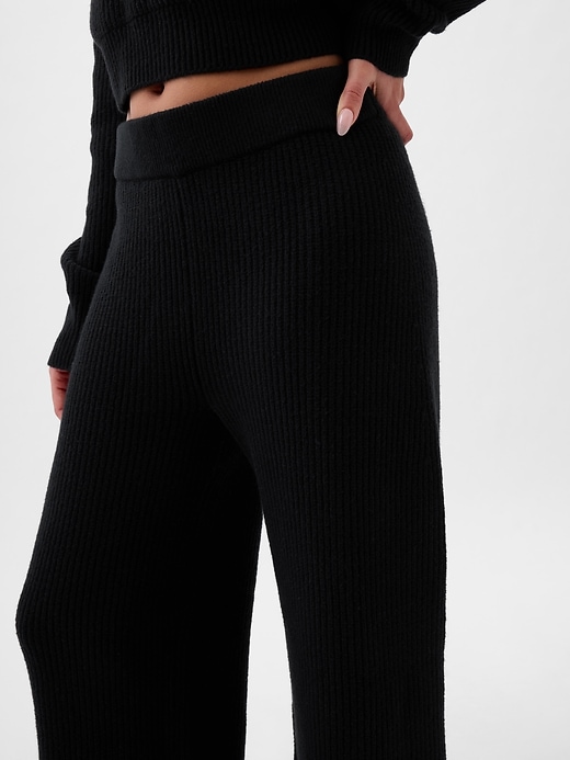 Image number 4 showing, CashSoft Shaker-Stitch Sweater Pants