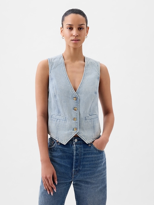 Image number 1 showing, Denim Vest