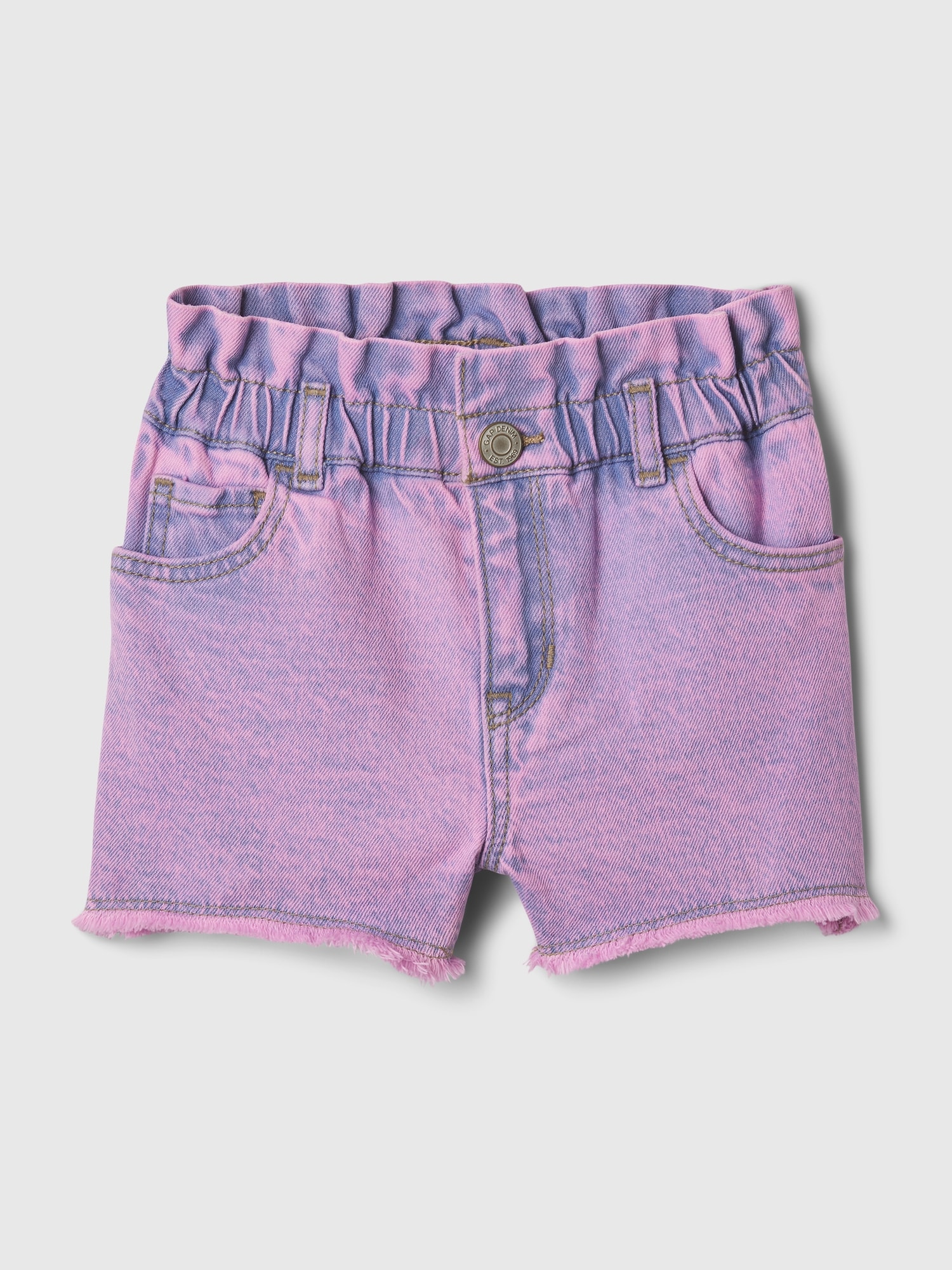 Gap Baby Just Like Mom Ruffle Denim Shorts In Pink