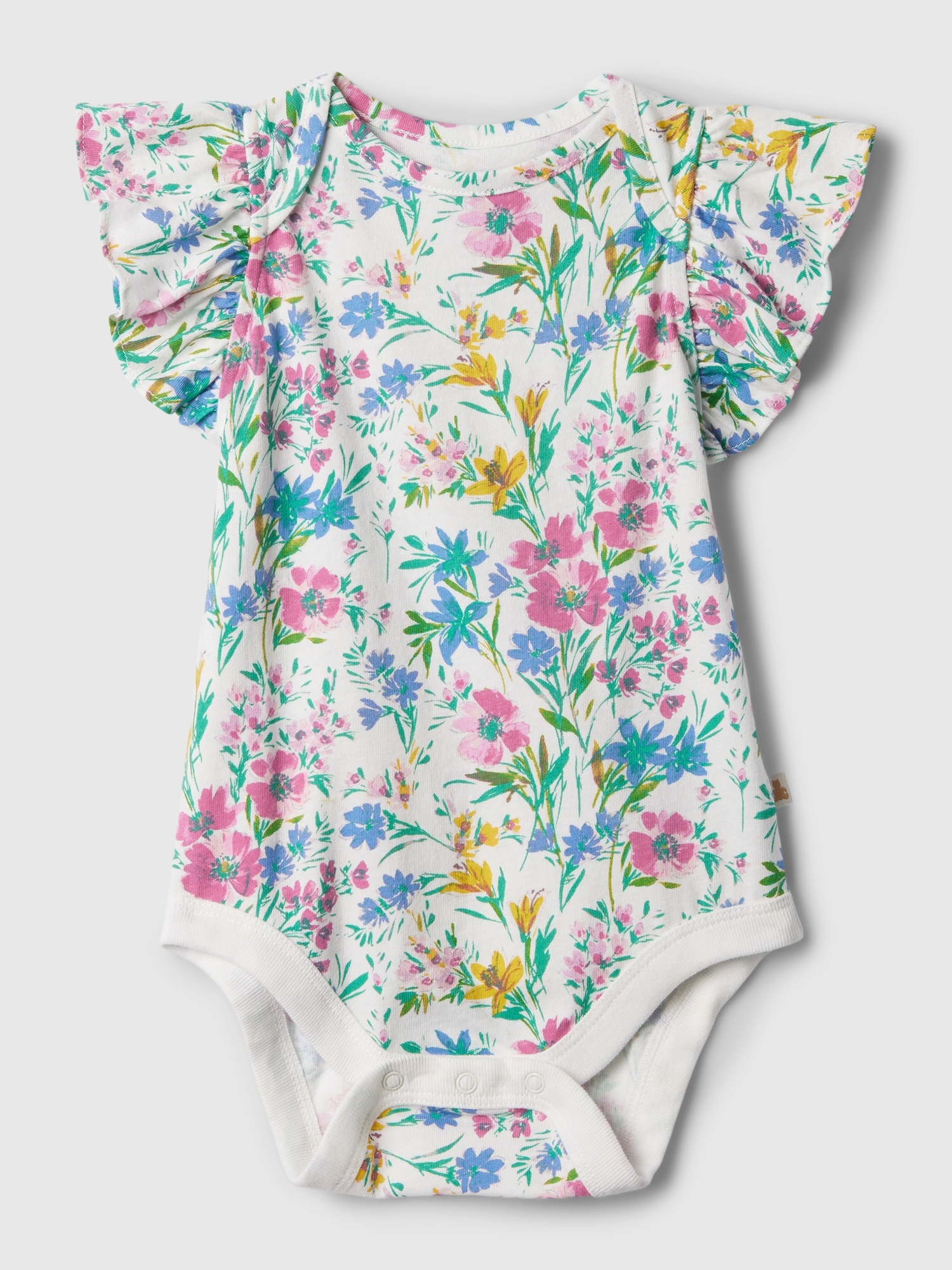 Gap Baby Mix And Match Ruffle Bodysuit In Floral