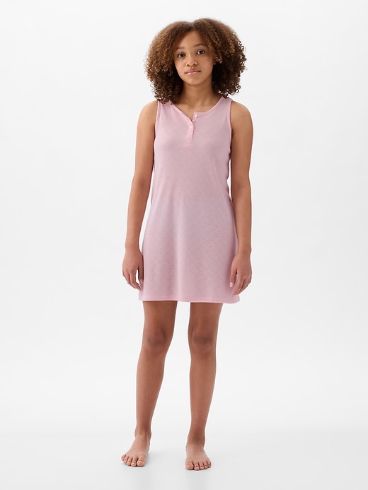 Image number 1 showing, Kids Recycled Pointelle PJ Dress