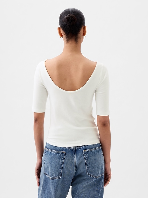 Image number 2 showing, Modern Ballet-Back Cropped T-Shirt