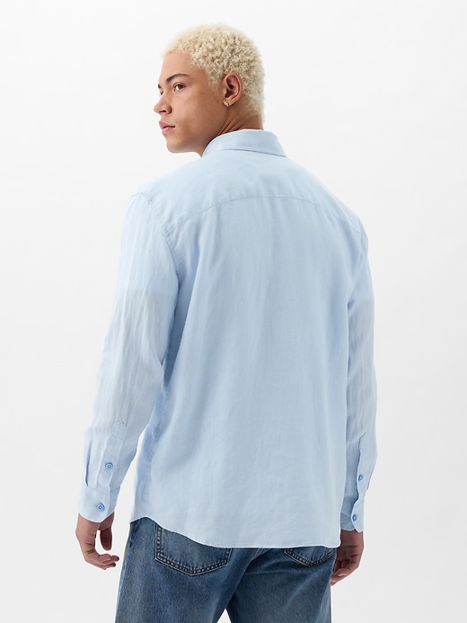 Image number 2 showing, Linen Two-Pocket Shirt