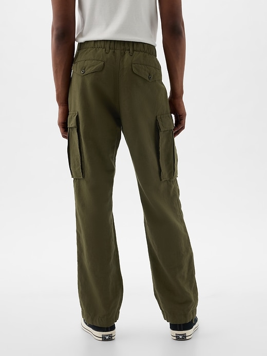 Image number 4 showing, Linen-Cotton Cargo Pants