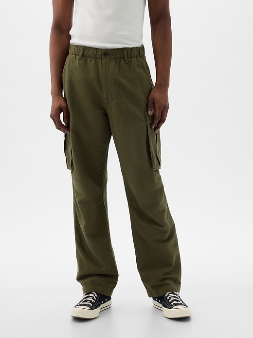Image number 2 showing, Linen-Cotton Cargo Pants