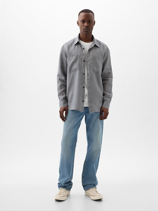 Image number 3 showing, Linen Two-Pocket Shirt
