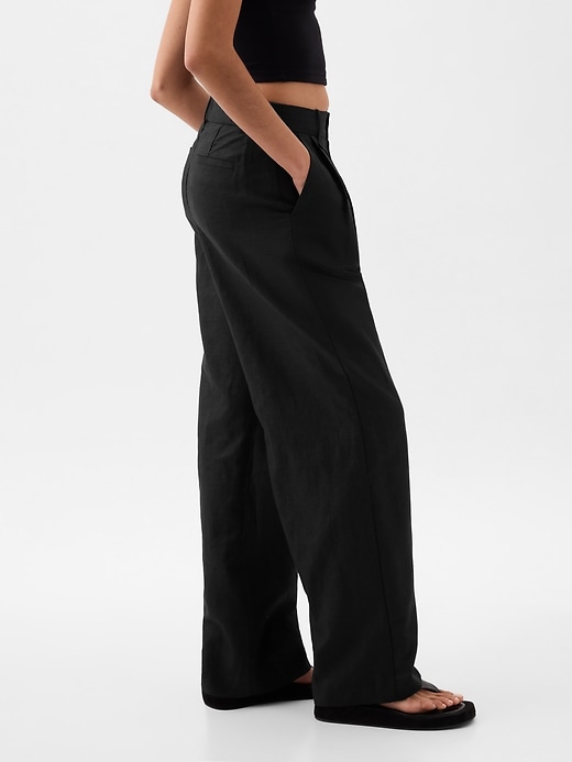 Image number 3 showing, 365 High Rise Linen-Cotton Trousers