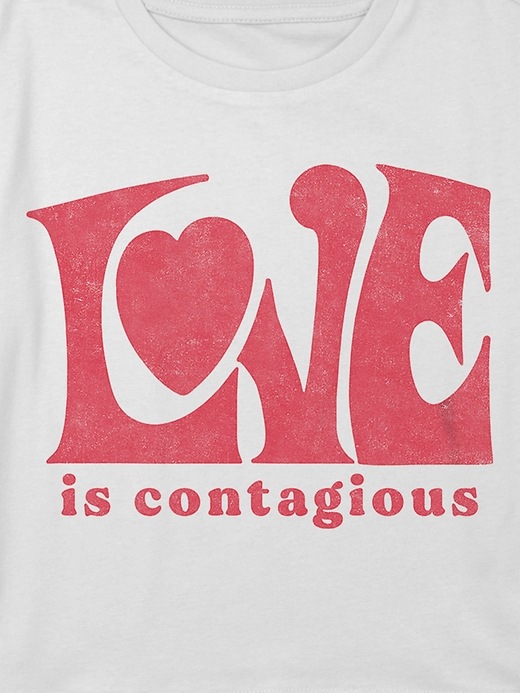 Image number 2 showing, Kids Love is Contagious Graphic Boxy Crop Tee