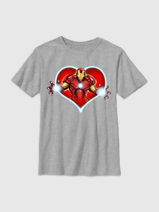 Image number 1 showing, Kids Marvel Iron Man Heart Graphic Tee