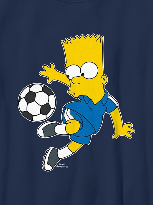 Image number 2 showing, Kids Bart Simpson Soccer Graphic Tee