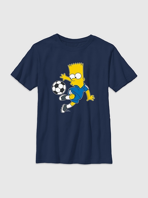 Image number 1 showing, Kids Bart Simpson Soccer Graphic Tee